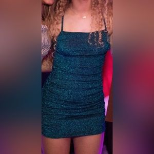 Turquoise mini dress